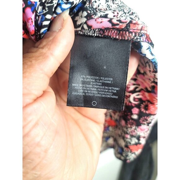 Tahari Floral Sleeveless Blouse Women's XL Multicolor V-Neck - Picture 10 of 10